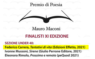 Premio di Poesia “Mauro Maconi”.