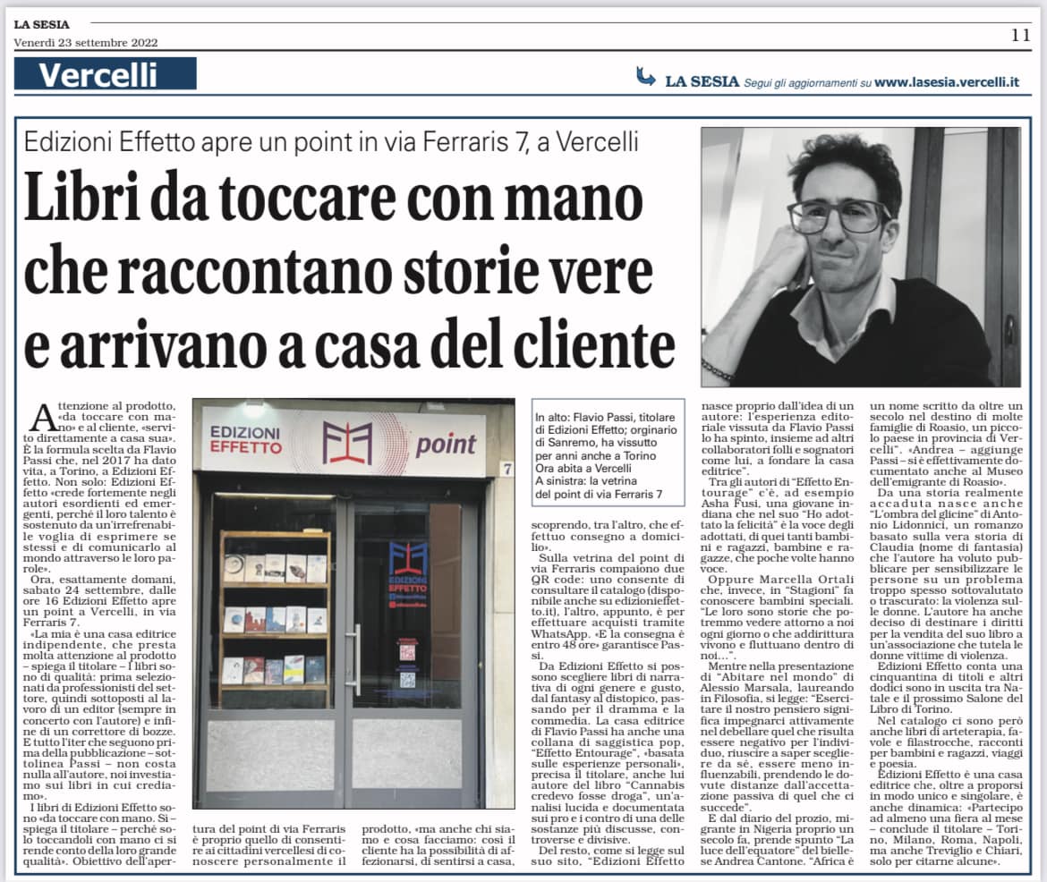HA APERTO IL PRIMO POINT DI EDIZIONI EFFETTO!