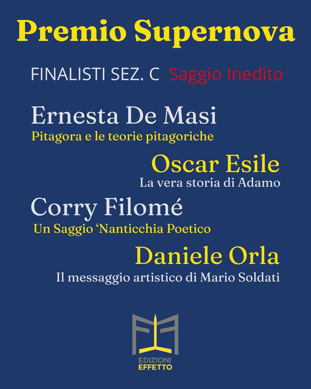 Finalisti Concorso Lettrerario Supernova